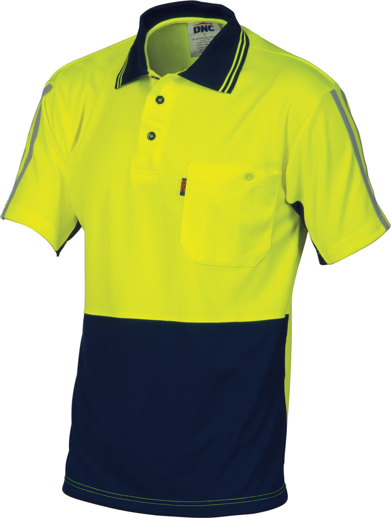 Hi-Vis Cool-Breathe Stripe Polo - Short Sleeve | 3755