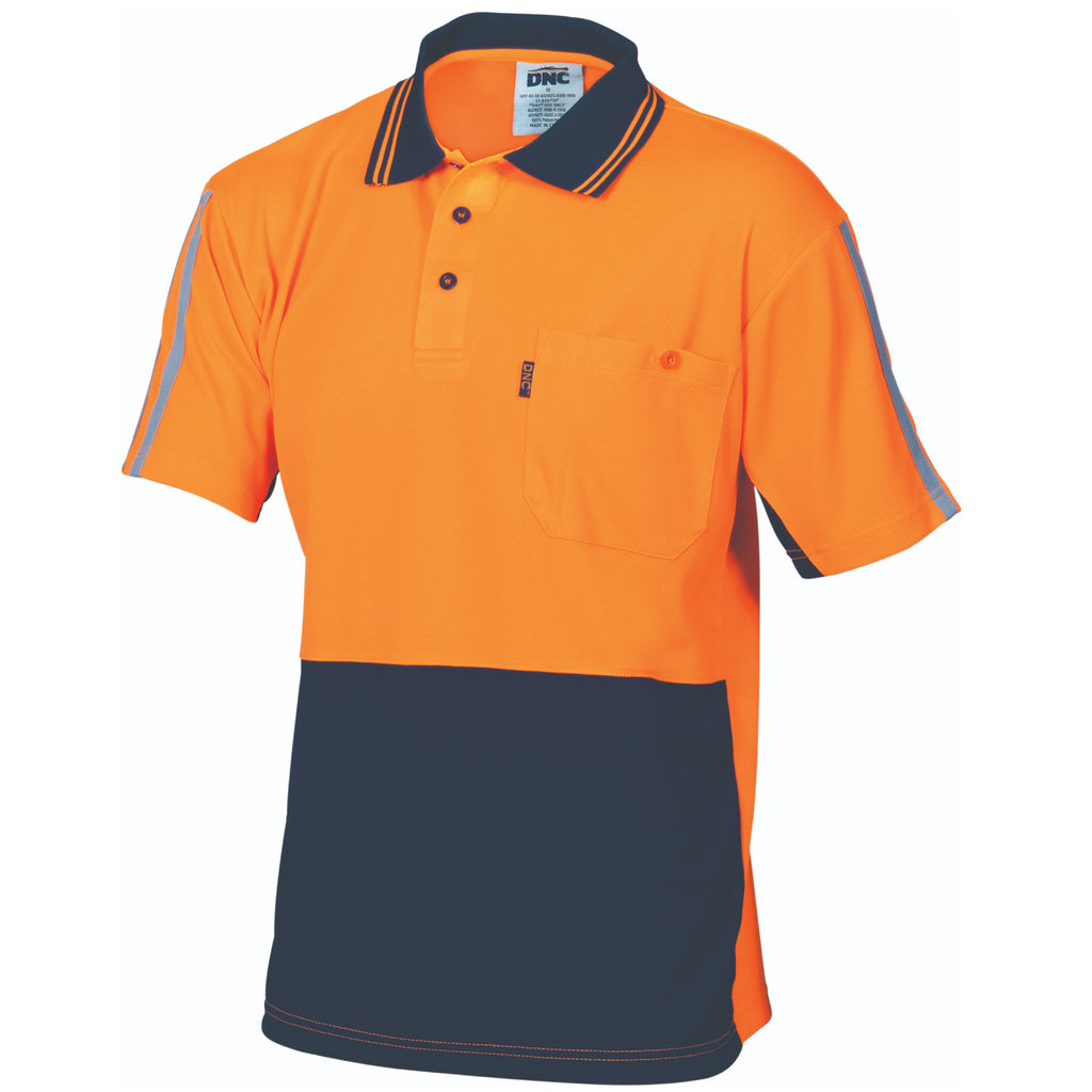 Hi-Vis Cool-Breathe Stripe Polo - Short Sleeve | 3755