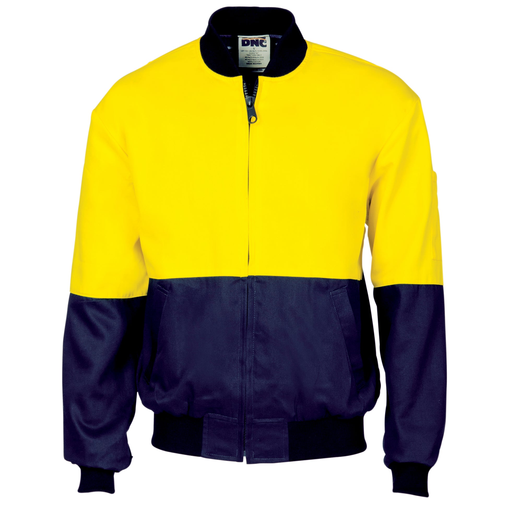 Hi-Vis Two Tone Cott On Bomber Jacket | 3757