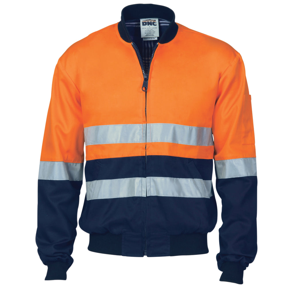 Hi-Vis Two Tone D/N Cotton Bomber Jacket With CSR R/Tape | 3758