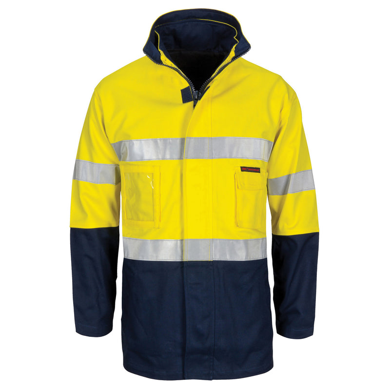 Hi-Vis "4 In 1" Cotton Drill Jacket With Generic R/Tape | 3764