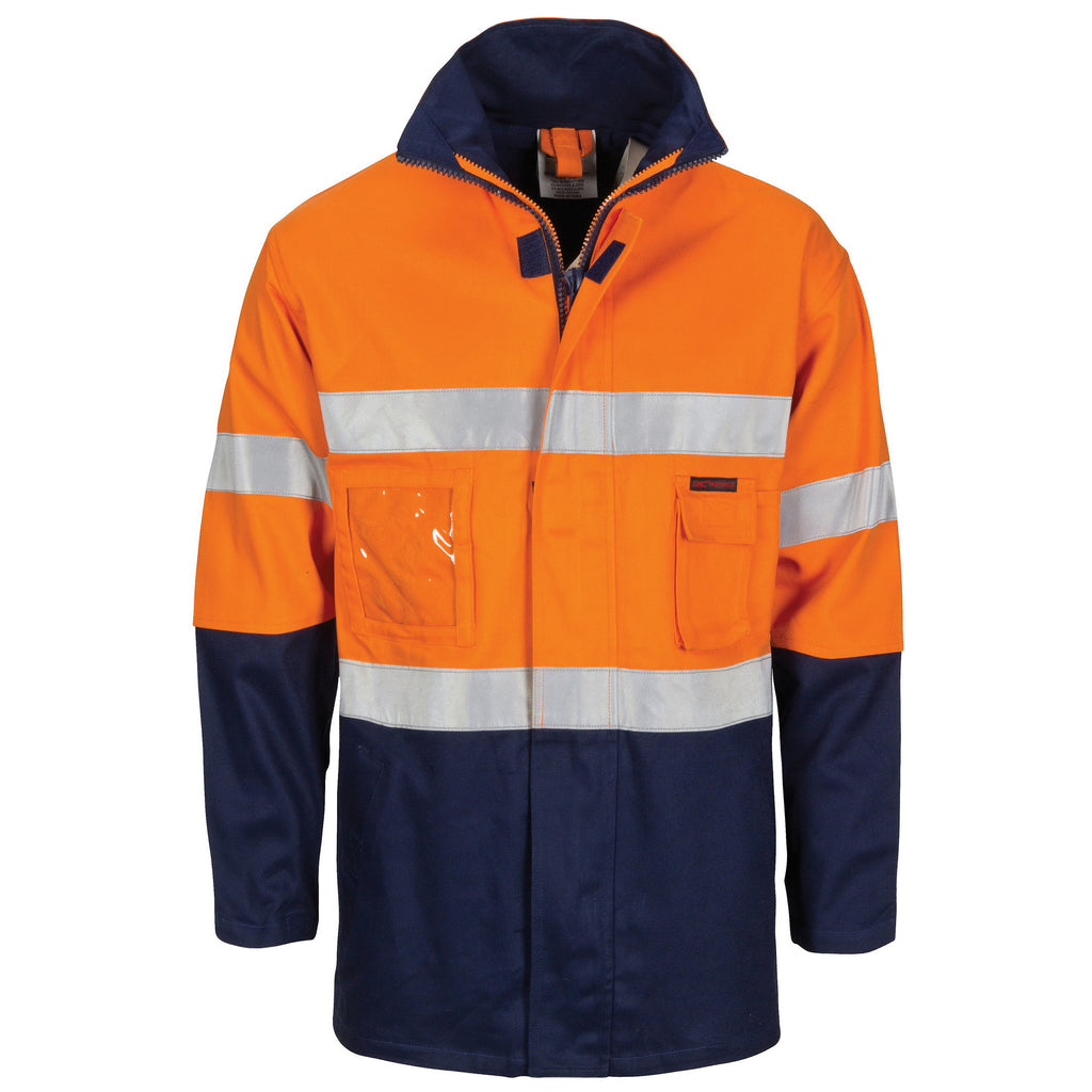 Hi-Vis Cotton Drill "2 In 1" Jacket With Generic Reflective R/Tape | 3767