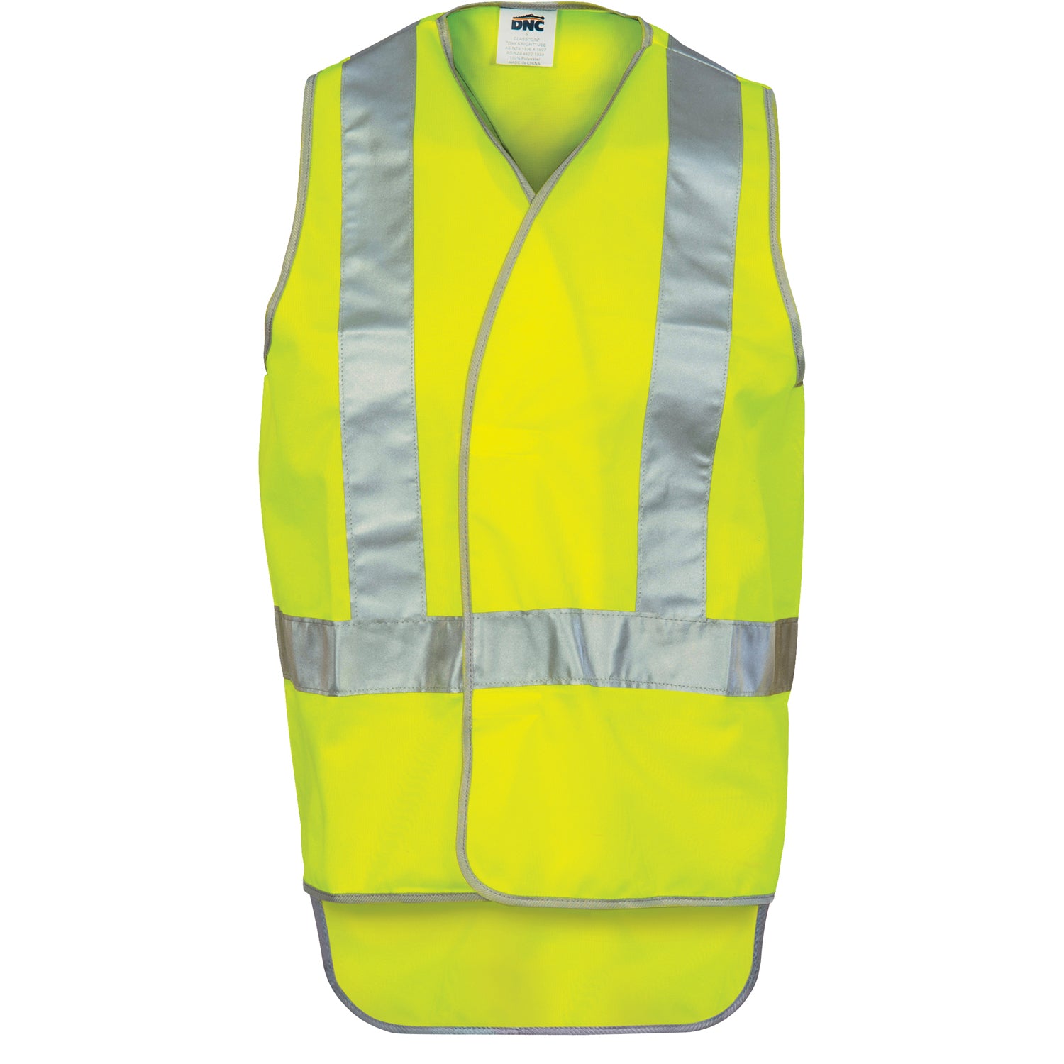 Day/Night Cross Back Safety Vests With Tail | 3802