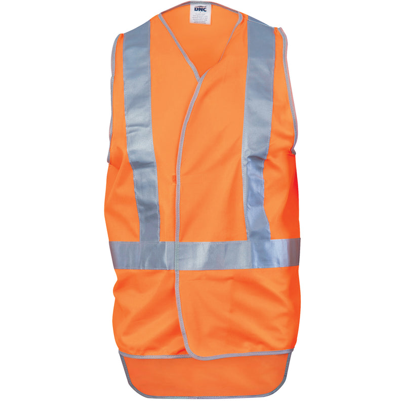 Day/Night Cross Back Safety Vests With Tail | 3802