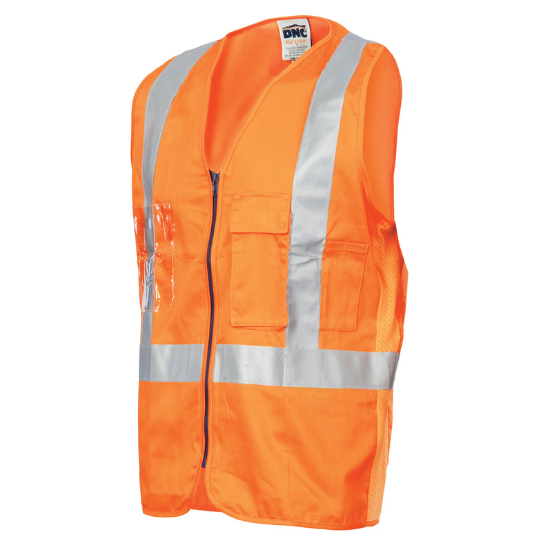 Day/Night Cross Back Cotton Safety Vests With CSR R/Tape | 3810