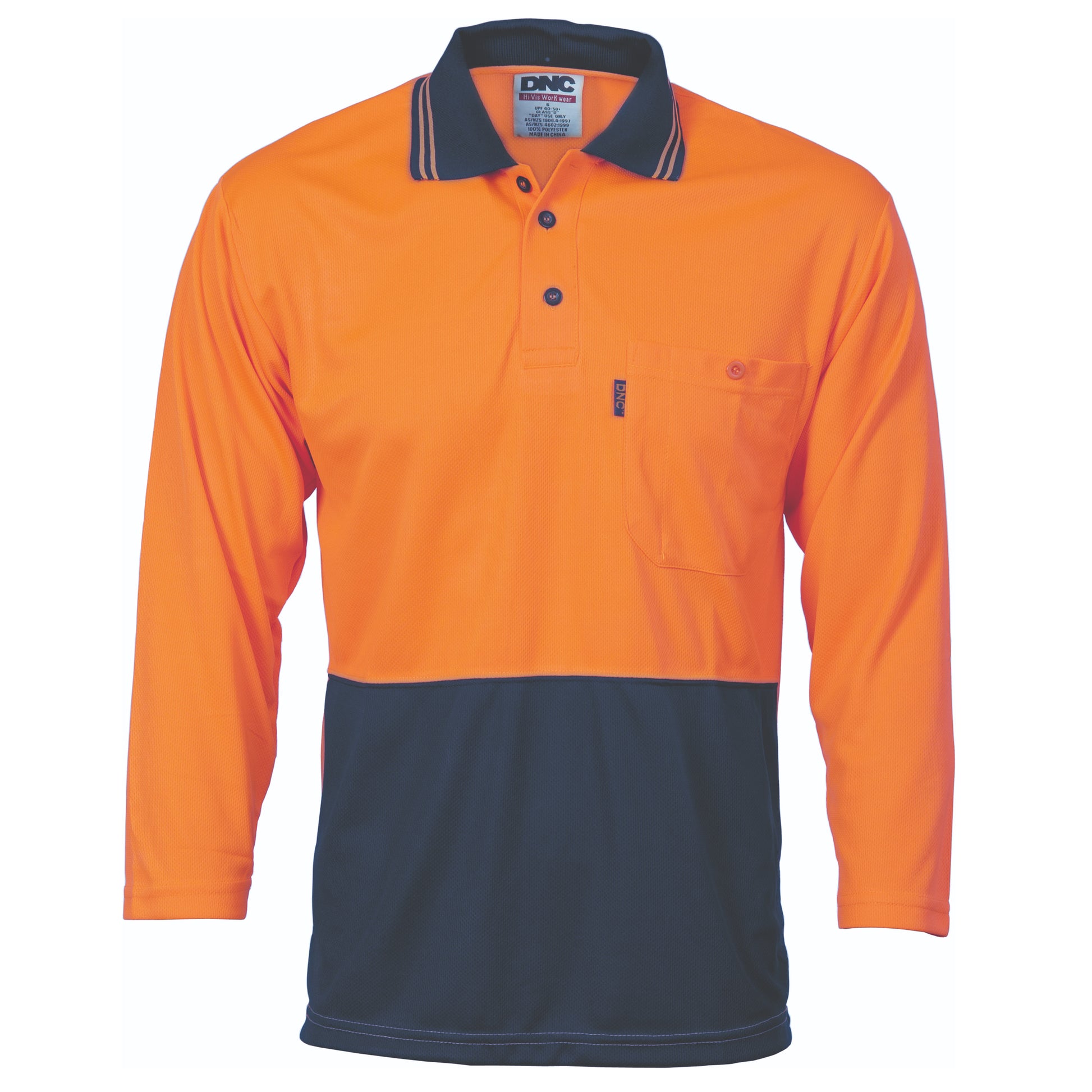 Hi-Vis Two Tone Cool Breathe Polo Shirt, 3/4 Sleeve | 3812