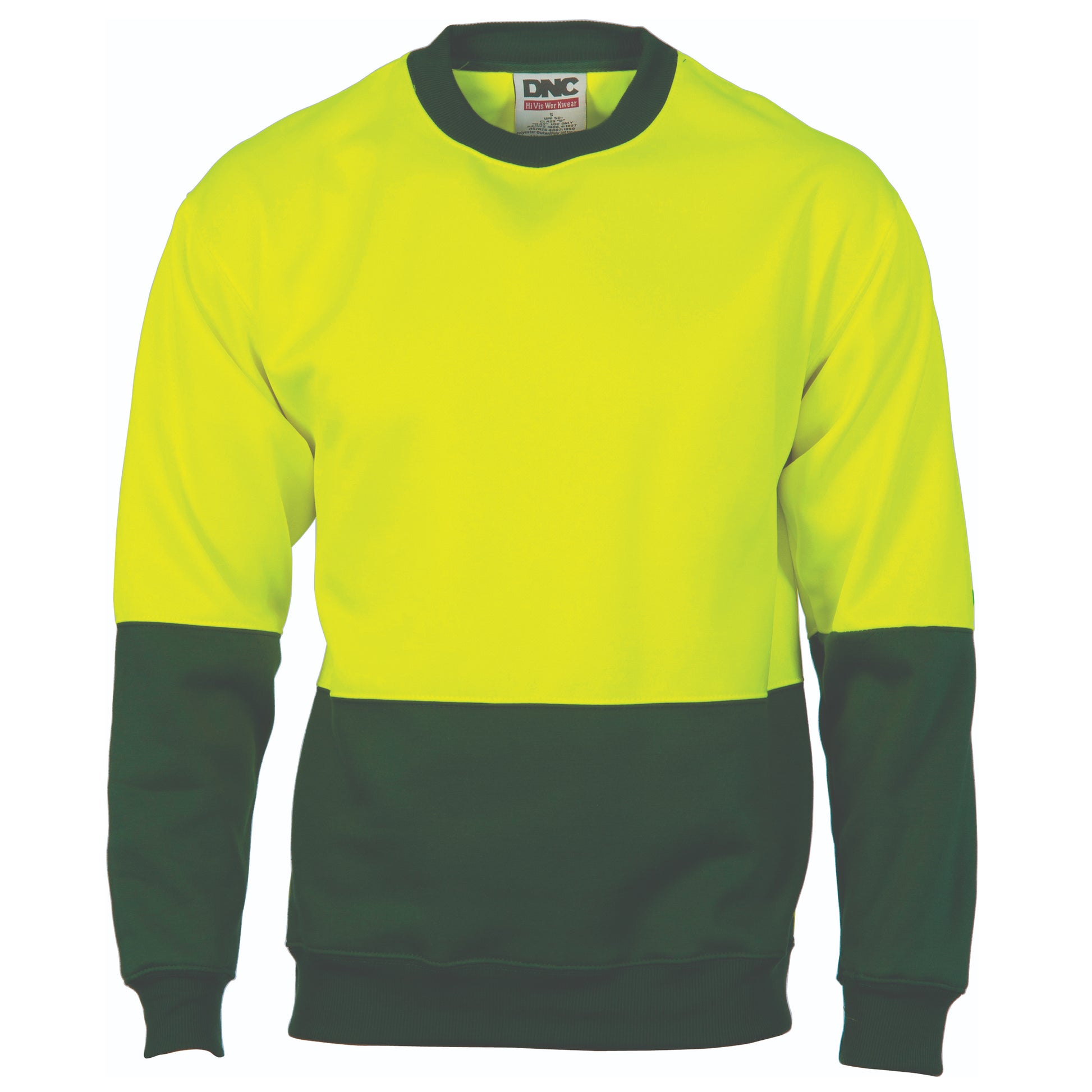 Hi-Vis Two Tone Fleecy Sweat Shirt (Sloppy Joe) Crew-Neck | 3821