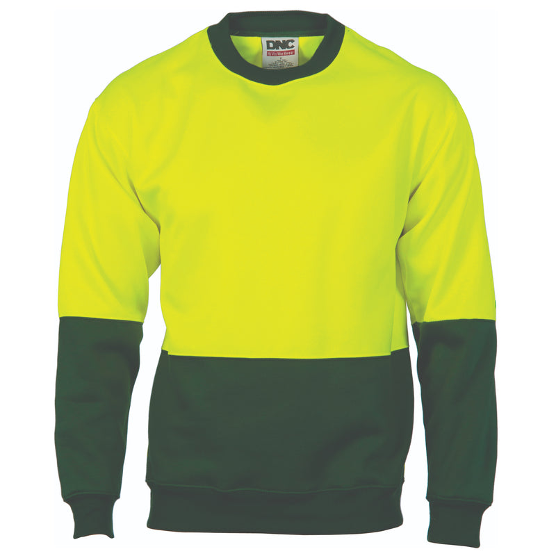 Hi-Vis Two Tone Fleecy Sweat Shirt (Sloppy Joe) Crew-Neck | 3821