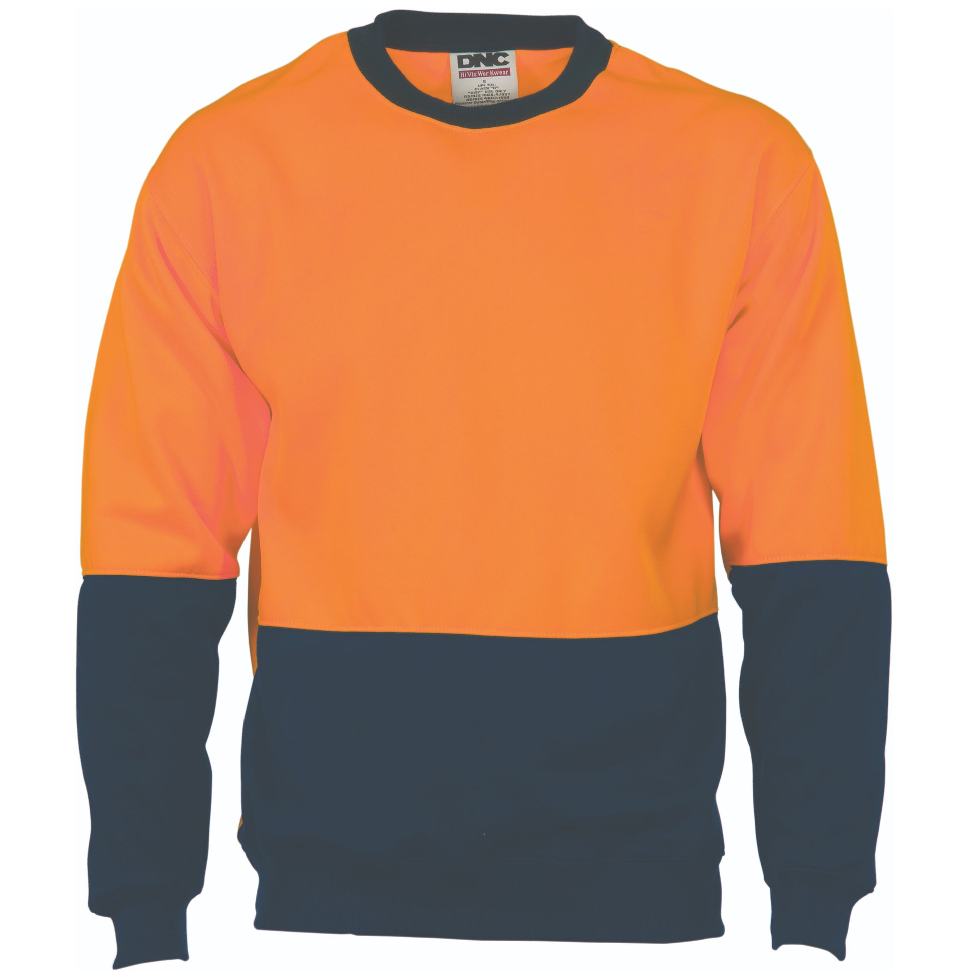 Hi-Vis Two Tone Fleecy Sweat Shirt (Sloppy Joe) Crew-Neck | 3821