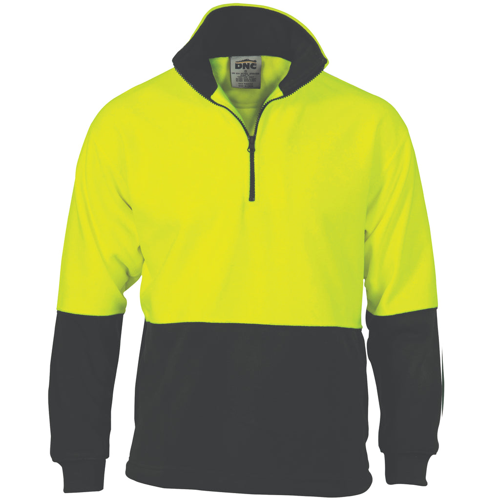 Hi-Vis Two Tone 1/2 Zip Polar Fleece | 3825