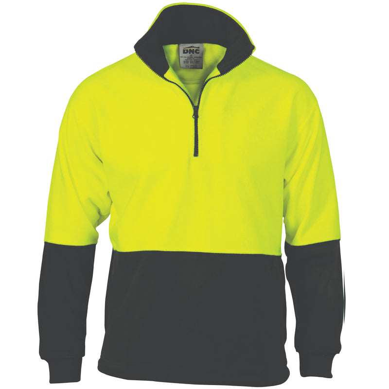 Hi-Vis Two Tone 1/2 Zip Polar Fleece | 3825