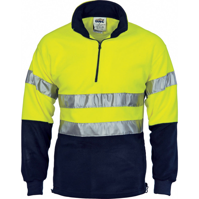 Hi-Vis Two Tone 1/2 Zip Polar Fleece With CSR R/Tape | 3829