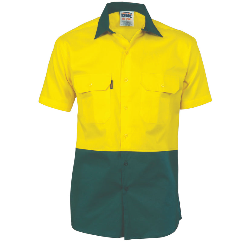 Hi-Vis 2 Tone Cool-Breeze Cotton Shirt -
Short Sleeve | 3839