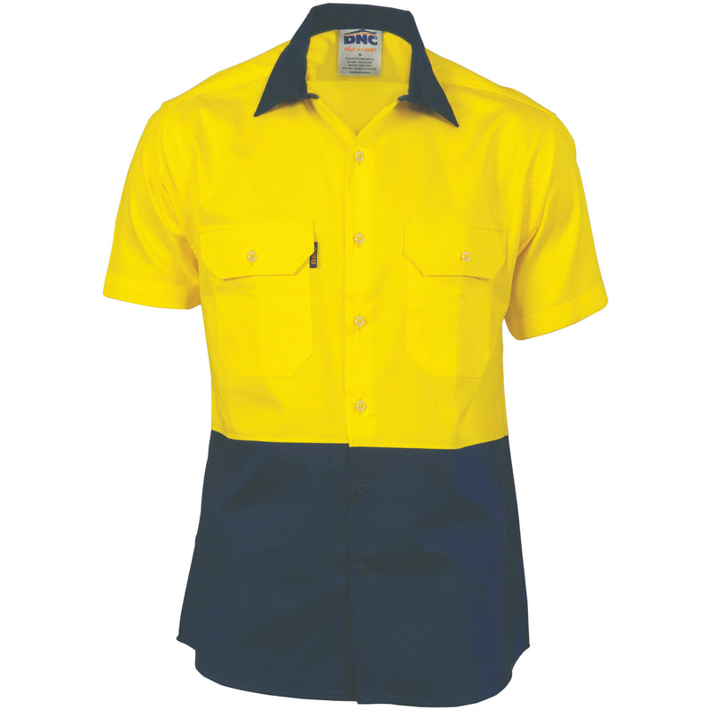 Hi-Vis 2 Tone Cool-Breeze Cotton Shirt -
Short Sleeve | 3839