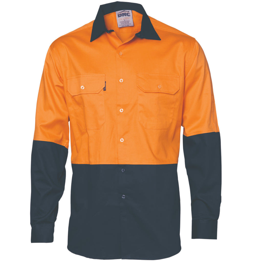 Hi-Vis 2 Tone Cool-Breeze Cotton Shirt -
Long Sleeve | 3840