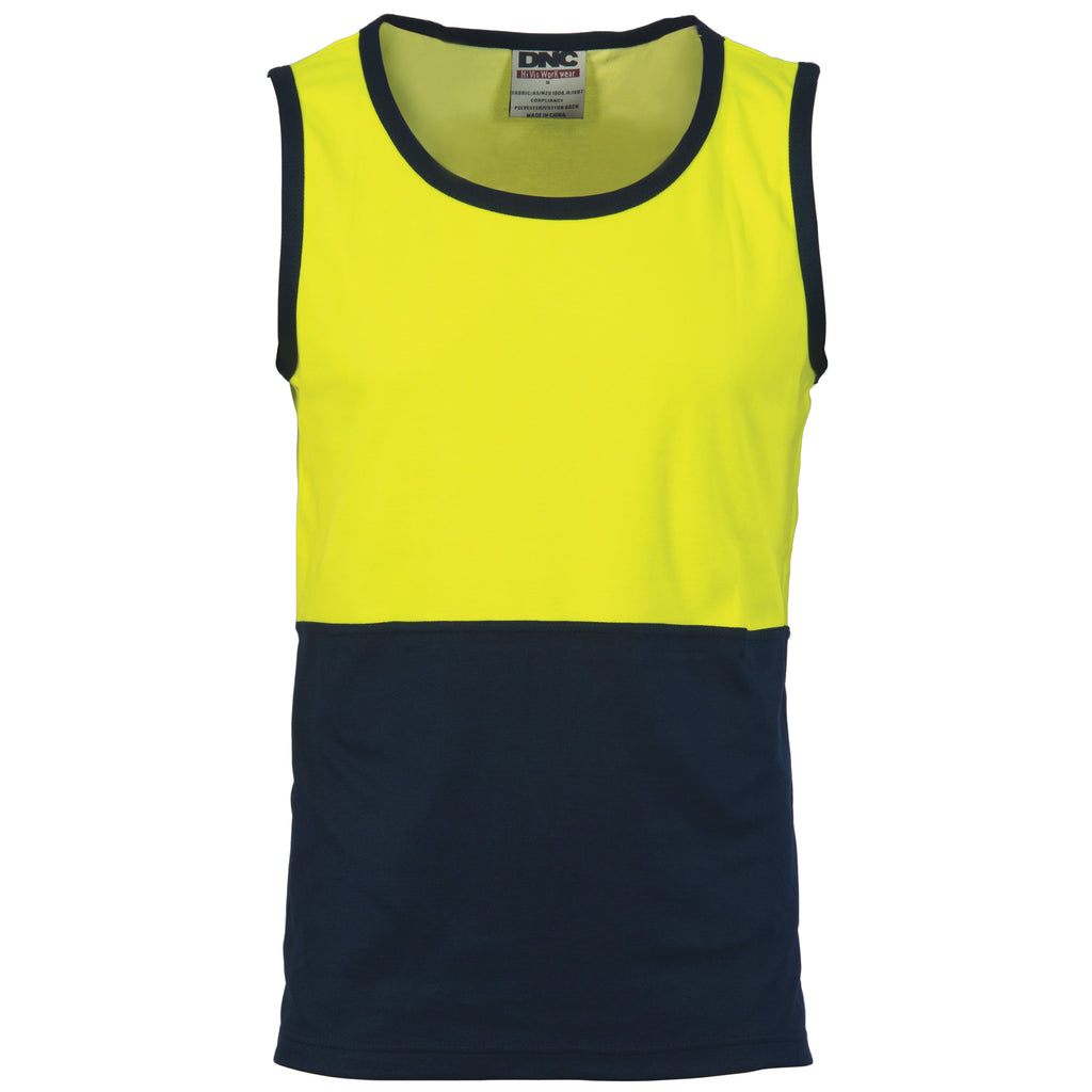 Cotton Back Two Tone Singlet | 3841