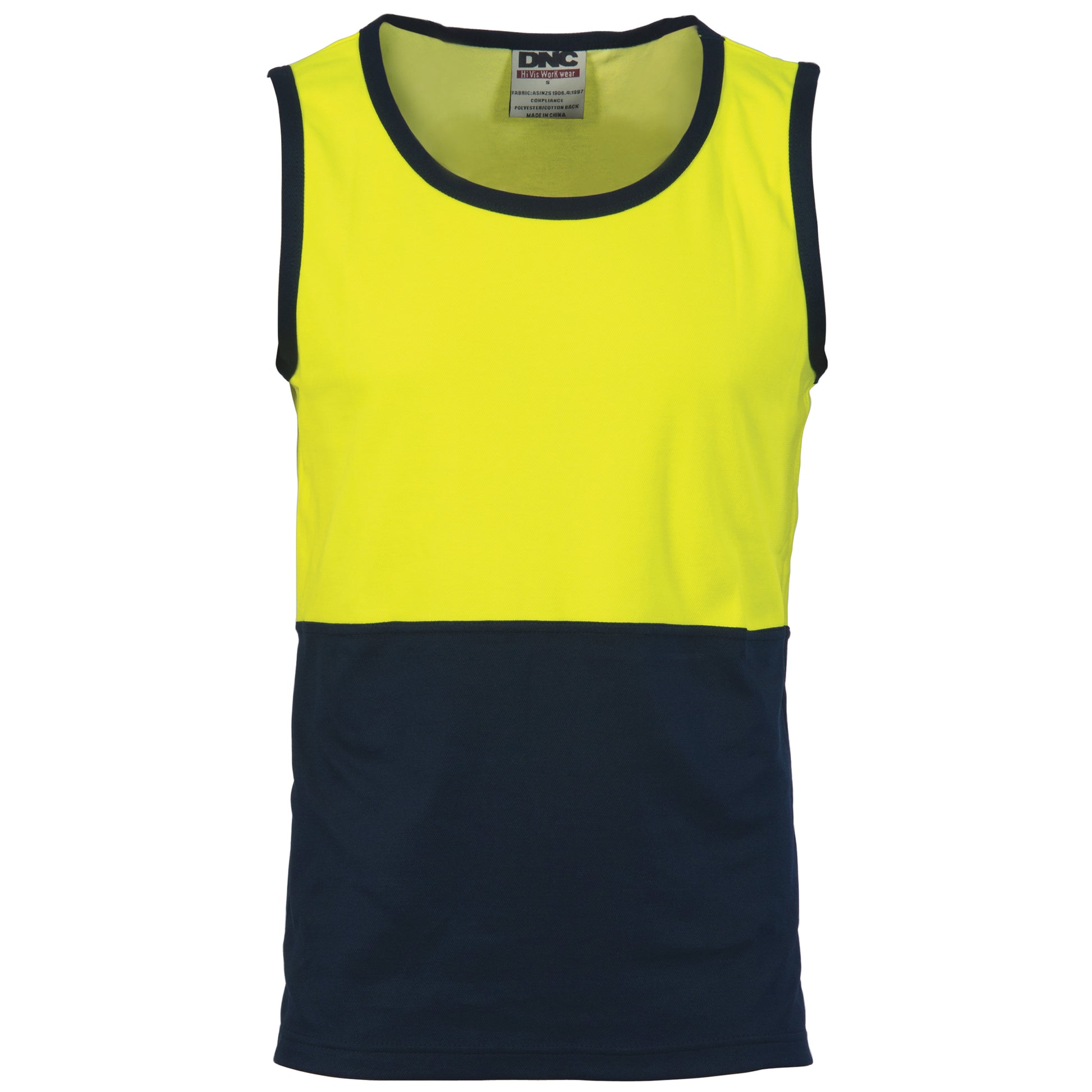 Cotton Back Two Tone Singlet | 3841