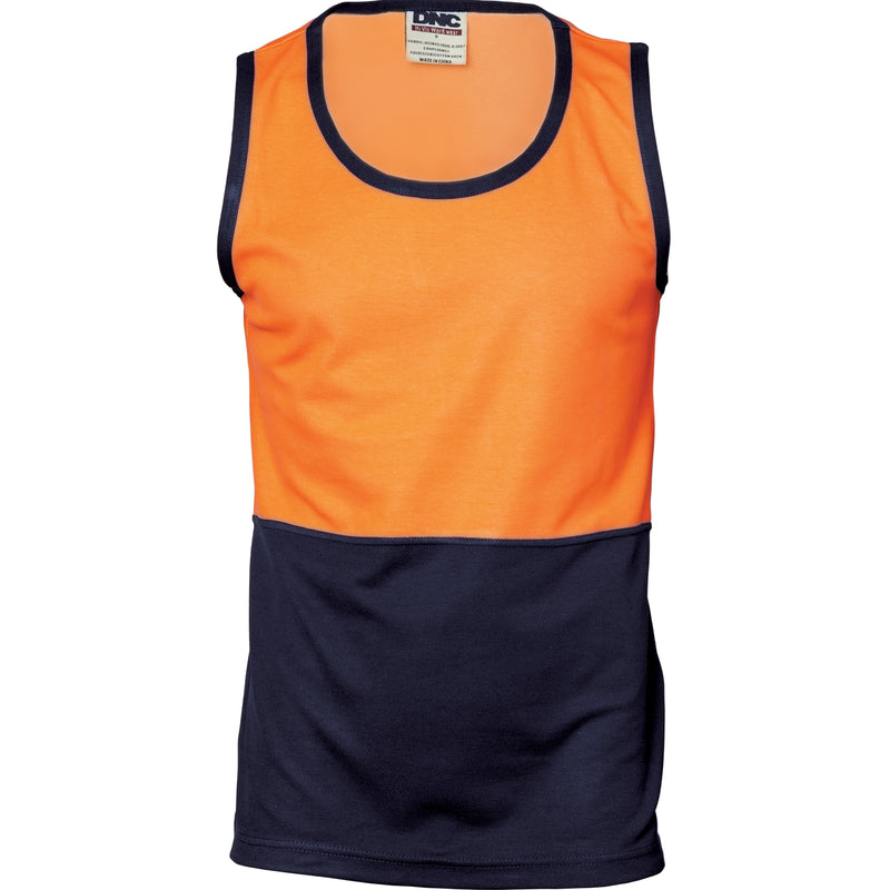 Cotton Back Two Tone Singlet | 3841