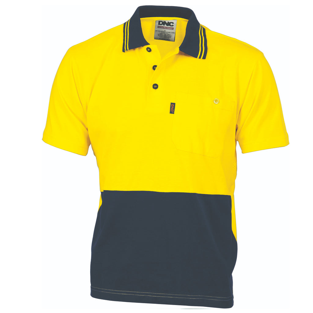 Hi-Vis Cool-Breeze Cotton Jersey Polo Shirt
With Under Arm Cotton Mesh - S/S | 3845