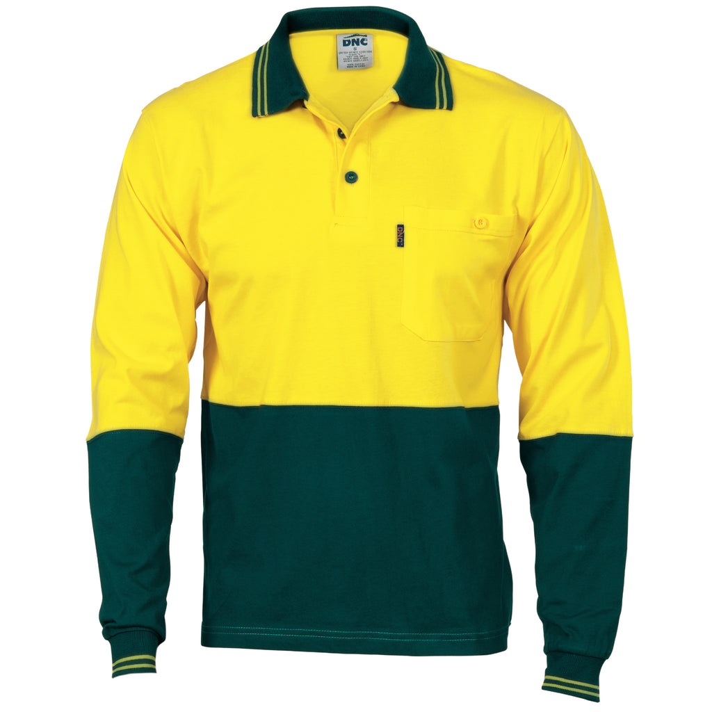 Hi-Vis Cool-Breeze Cotton Jersey Polo Shirt
With Under Arm Cotton Mesh - L/S | 3846