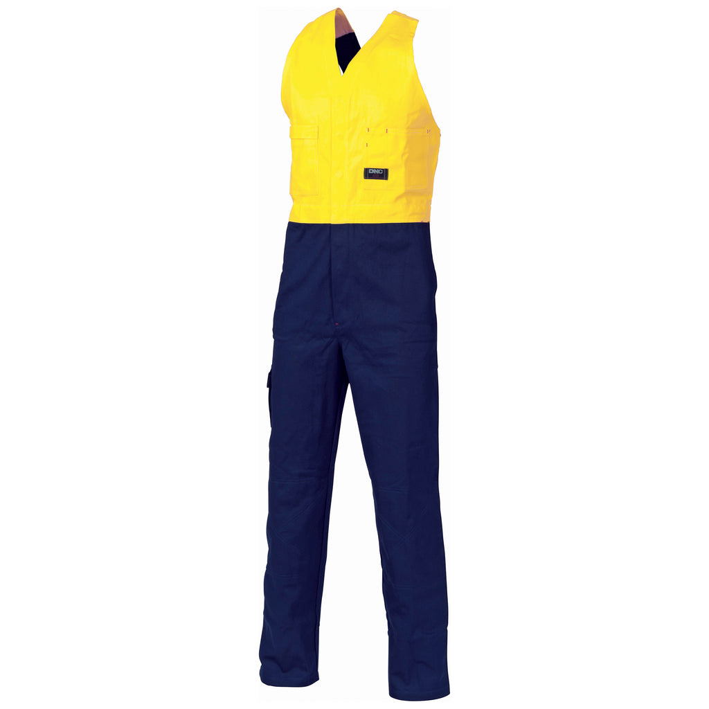 Hi-Vis Two Tone Cotton Action Back Overall | 3853