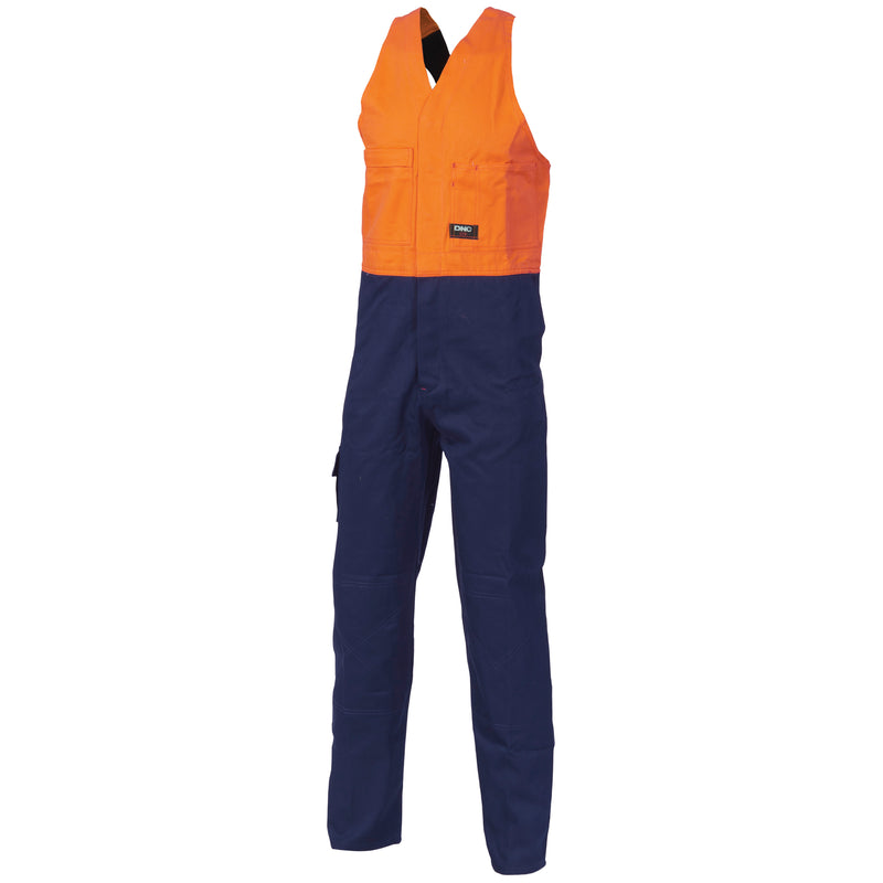 Hi-Vis Two Tone Cotton Action Back Overall | 3853
