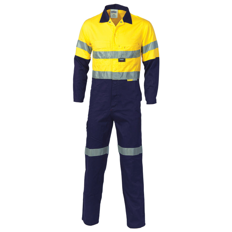 Hi-Vis Two Tone Cott On Coverall With 3M R/Tape | 3855