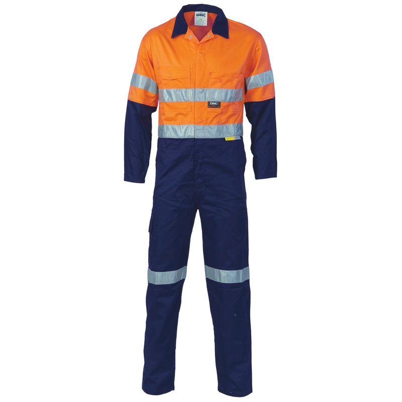 Hi-Vis Two Tone Cott On Coverall With 3M R/Tape | 3855