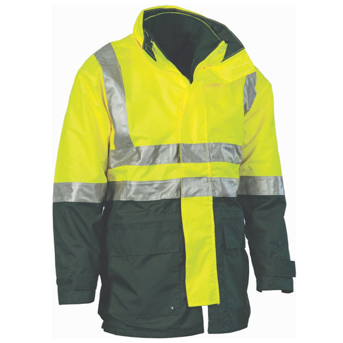4 In 1 Hi-Vis Two Tone Breathable Jacket With Vest And 3M R/Tape | 3864 - Kaya Workwear