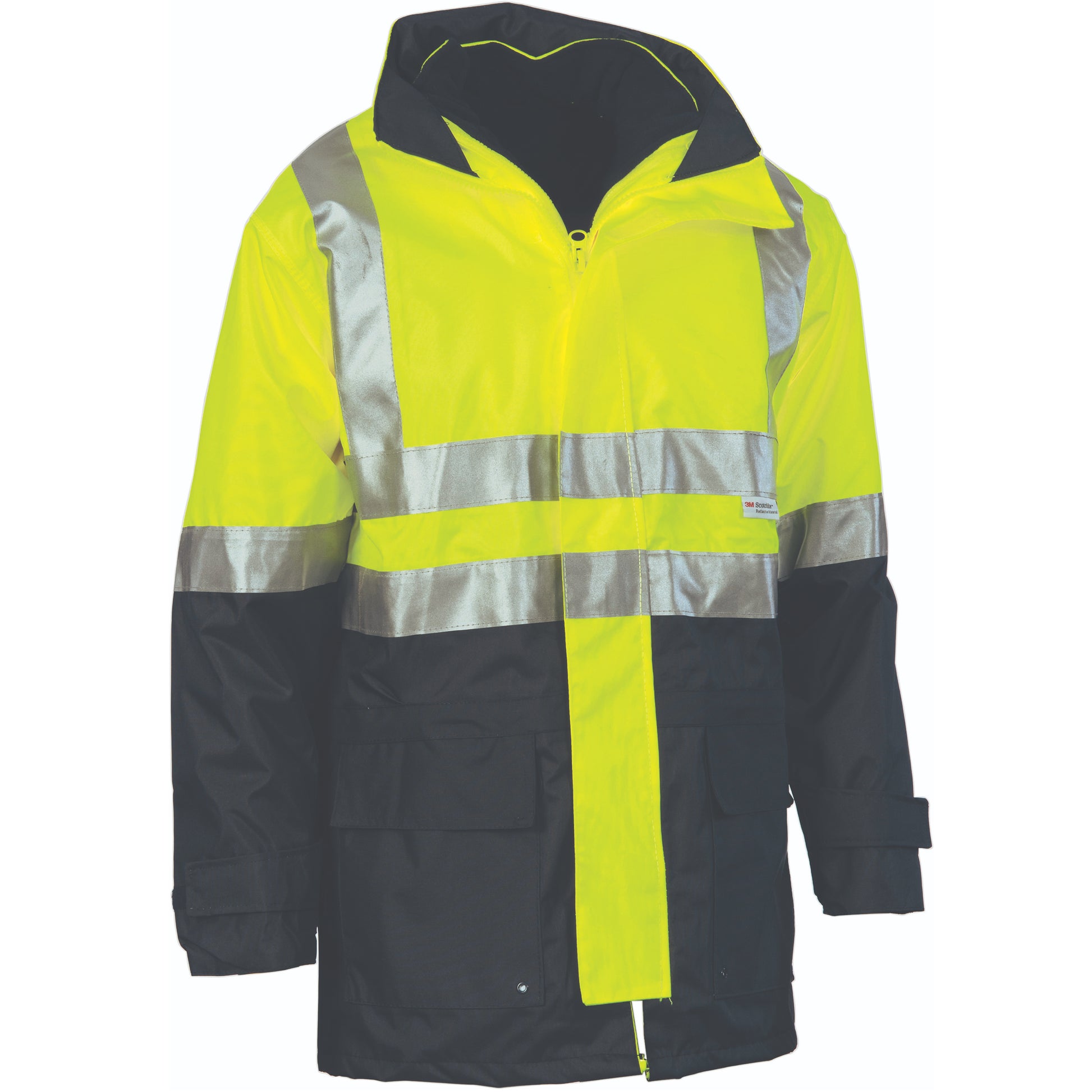 4 In 1 Hi-Vis Two Tone Breathable Jacket With Vest And 3M R/Tape | 3864