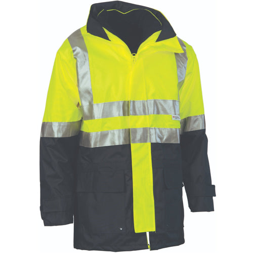 4 In 1 Hi-Vis Two Tone Breathable Jacket With Vest And 3M R/Tape | 3864 - Kaya Workwear