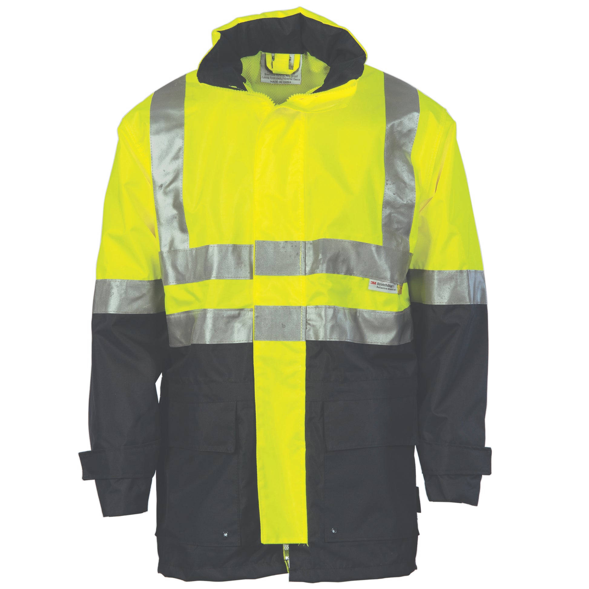 Hi-Vis Two Tone Breathable Rain Jacket With 3M R/ Tape | 3867