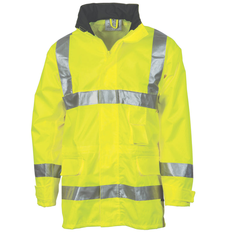 Hi-Vis D/N Breath Abl E Rain Jacket With 3M R/Tape | 3871