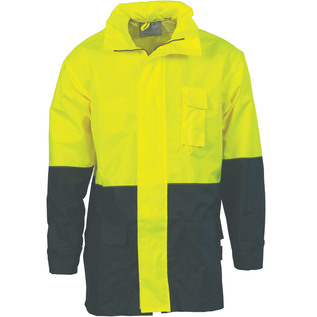 Hi-Vis Two Tone Light Weight Rain Jacket | 3877