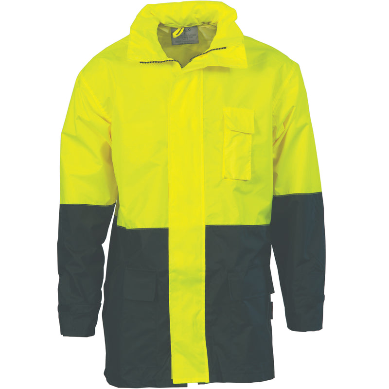 Hi-Vis Two Tone Light Weight Rain Jacket | 3877