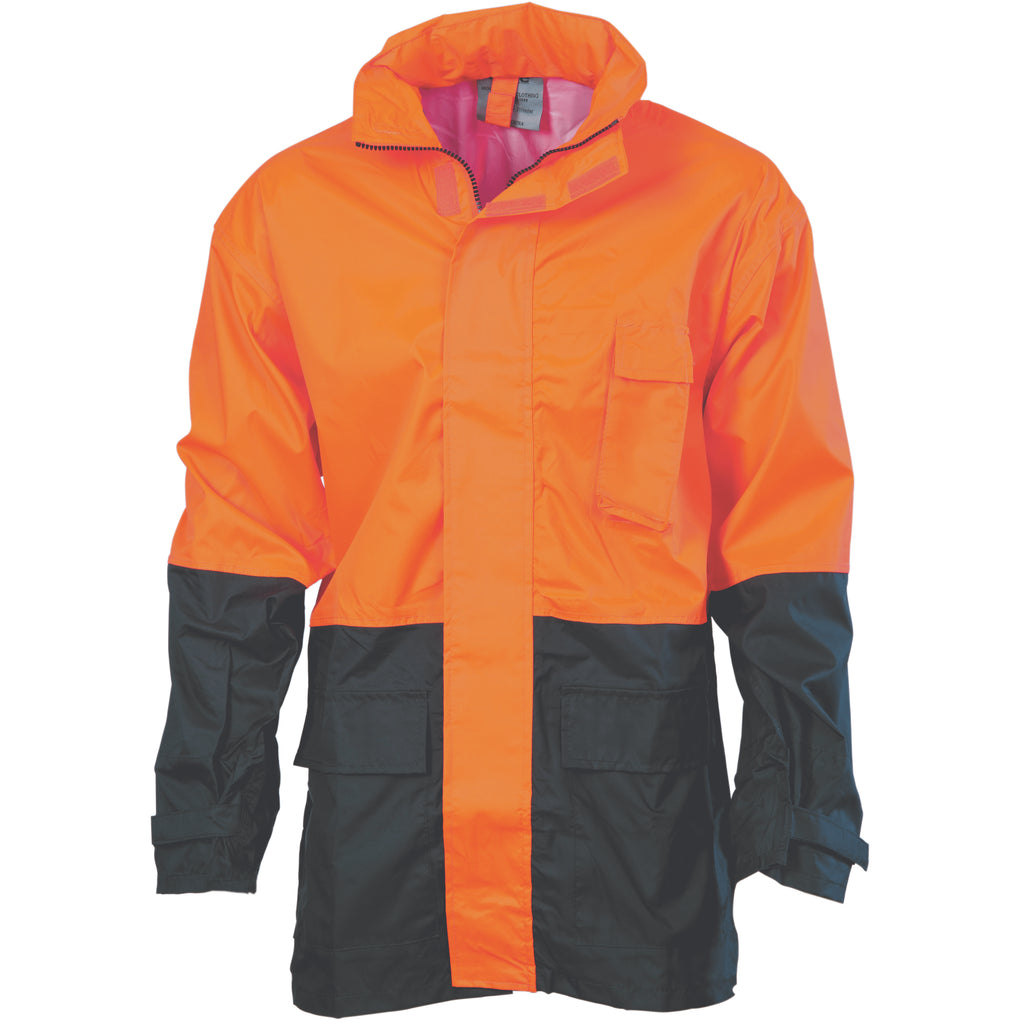 Hi-Vis Two Tone Light Weight Rain Jacket | 3877