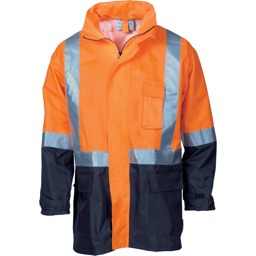 Hi-Vis Two Tone Light Weight Rain Jacket With CSR R/Tape | 3879