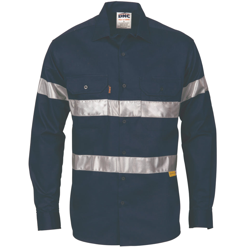 Hi-Vis Cool-Breeze Cotton Shirt With Generic
R/Tape - Long Sleeve | 3967