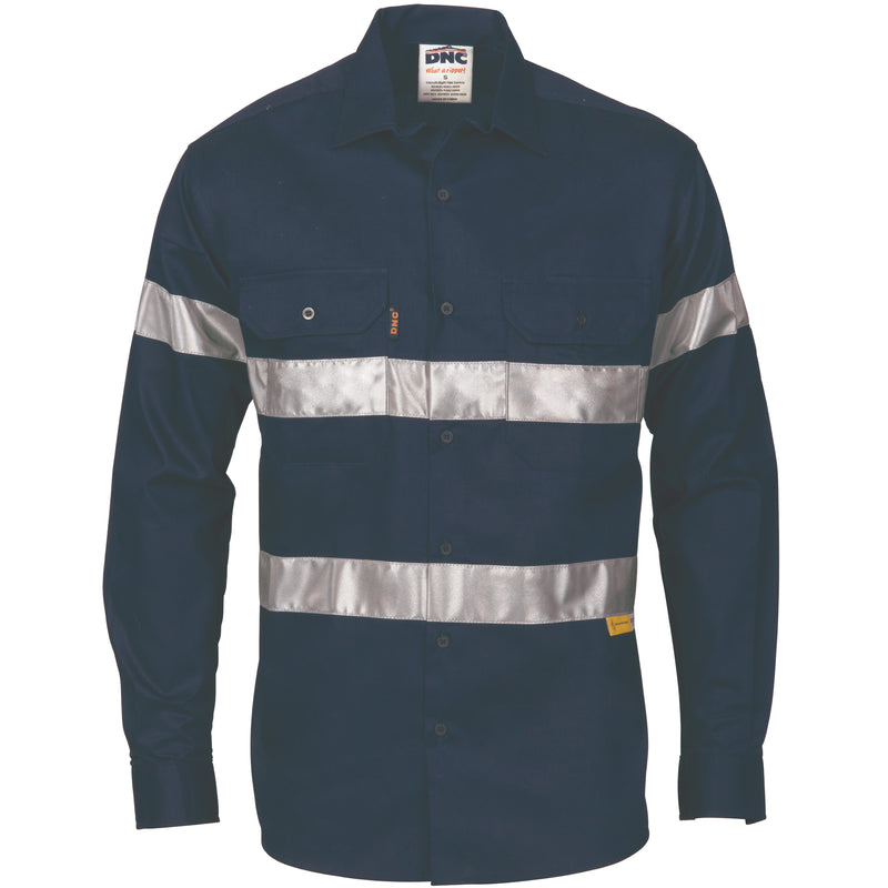 Hi-Vis Cool-Breeze Cotton Shirt With Generic
R/Tape - Long Sleeve | 3967