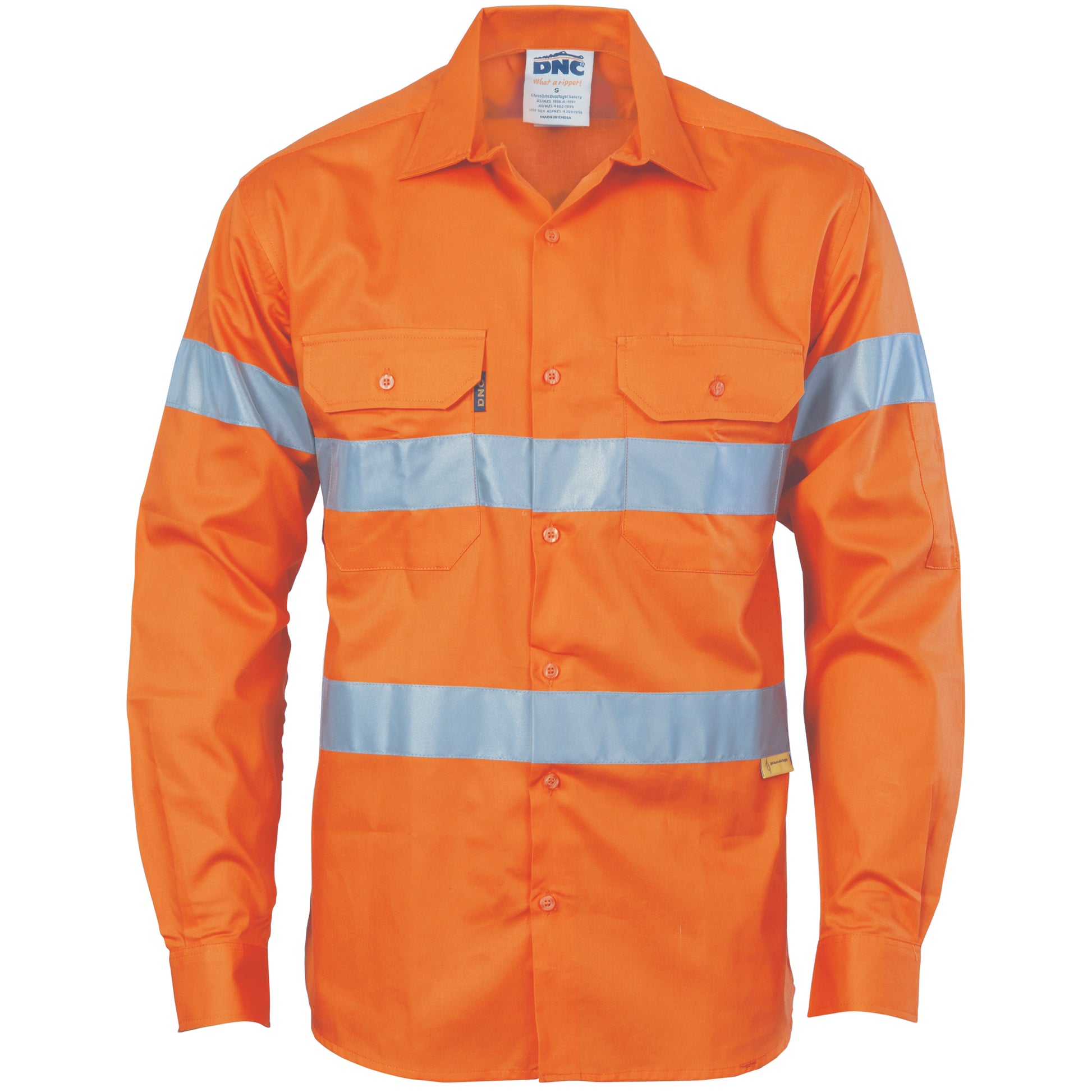 Hi-Vis Cool-Breeze Cotton Shirt With 3M 8910 R/Tape - Long Sleeve | 3885