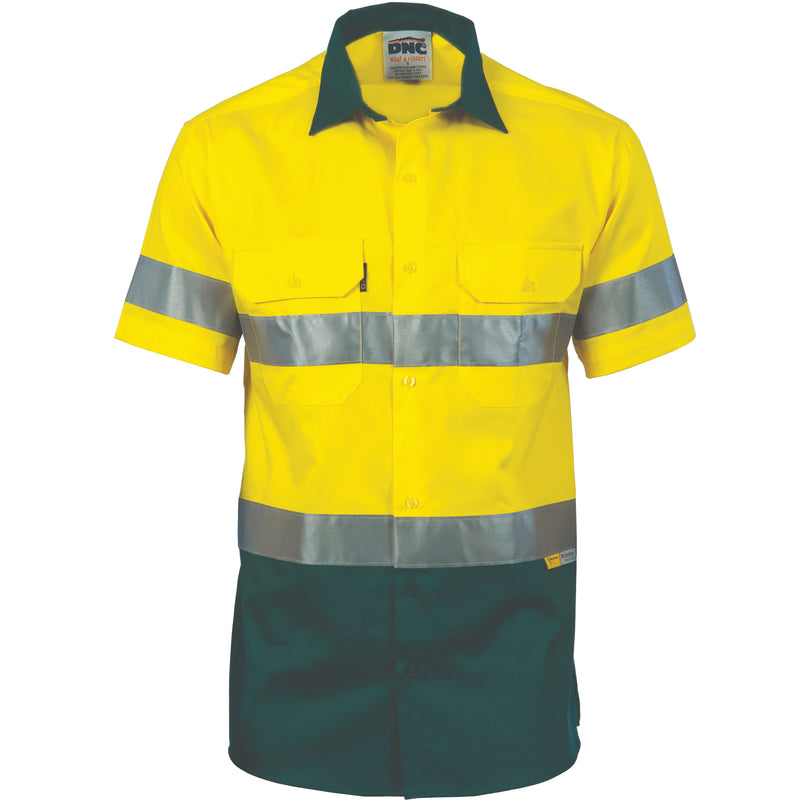Hi-Vis Cool-Breeze Cotton Shirt With 3M 8906 R/Tape - Short Sleeve | 3887