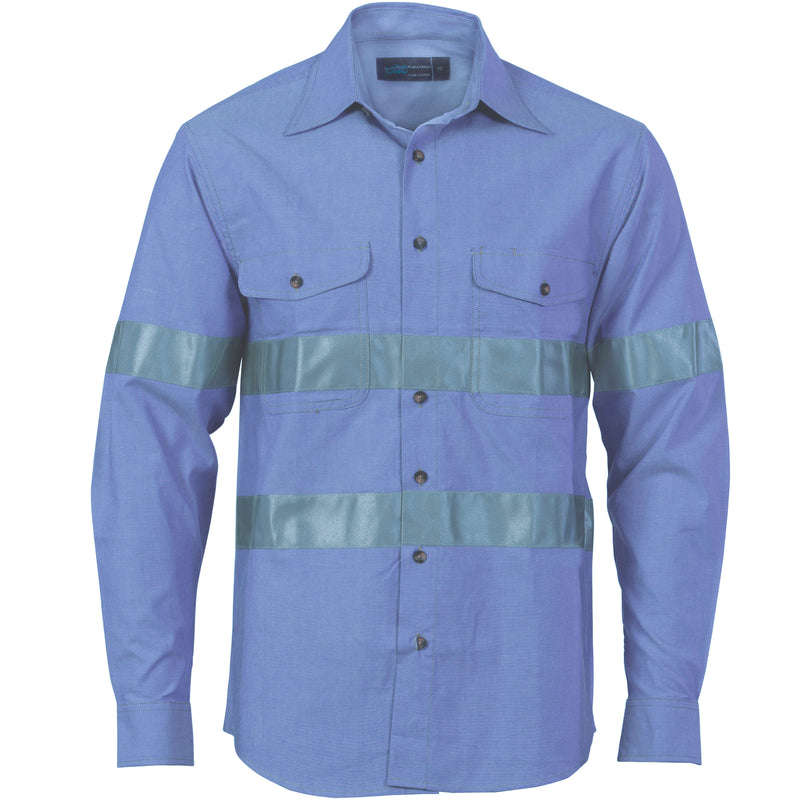 Cotton Chambray Shirt With Generic R/Tape - Long Sleeve | 3889