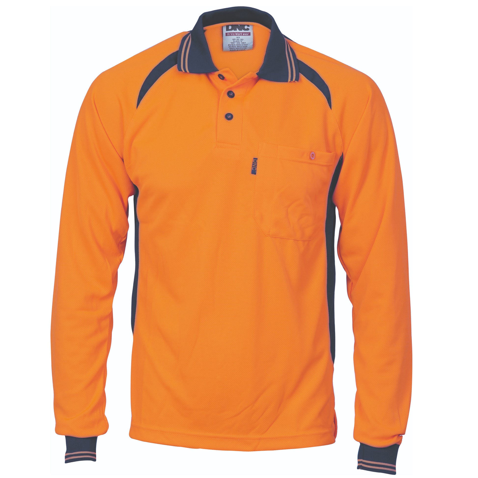 Cool-Breeze Contrast Mesh Polo - Long Sleeve | 3902