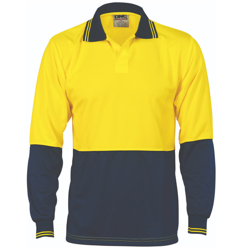 Hi-Vis Two Tone Food Industry Polo - Long Sleeve | 3904