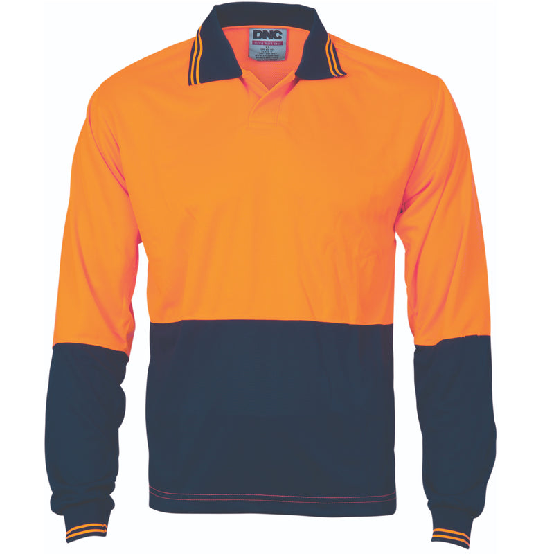Hi-Vis Two Tone Food Industry Polo - Long Sleeve | 3904