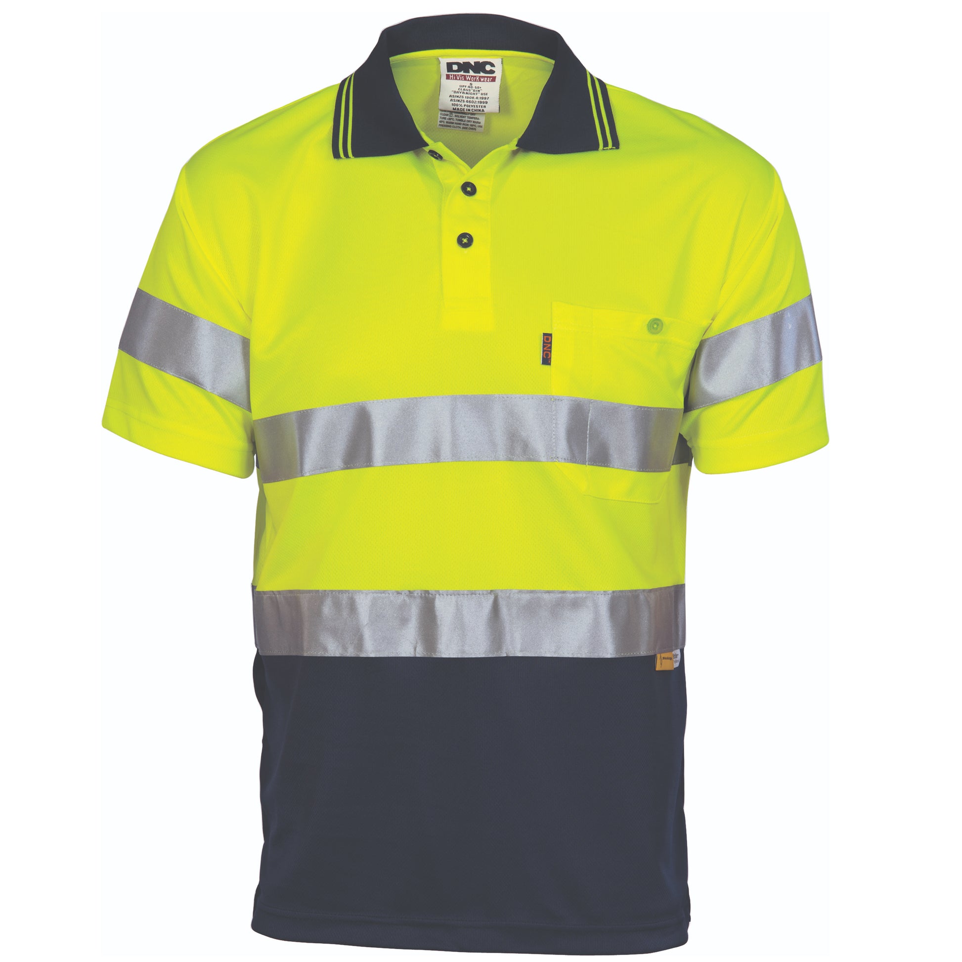 Hi-Vis D/N Cool Breathe Polo Shirt With 3M 8906 R/Tape - Short Sleeve | 3911