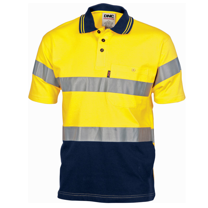 Hi-Vis Cool-Breeze Cotton Jersey Polo With CSR R/Tape - S/S | 3915