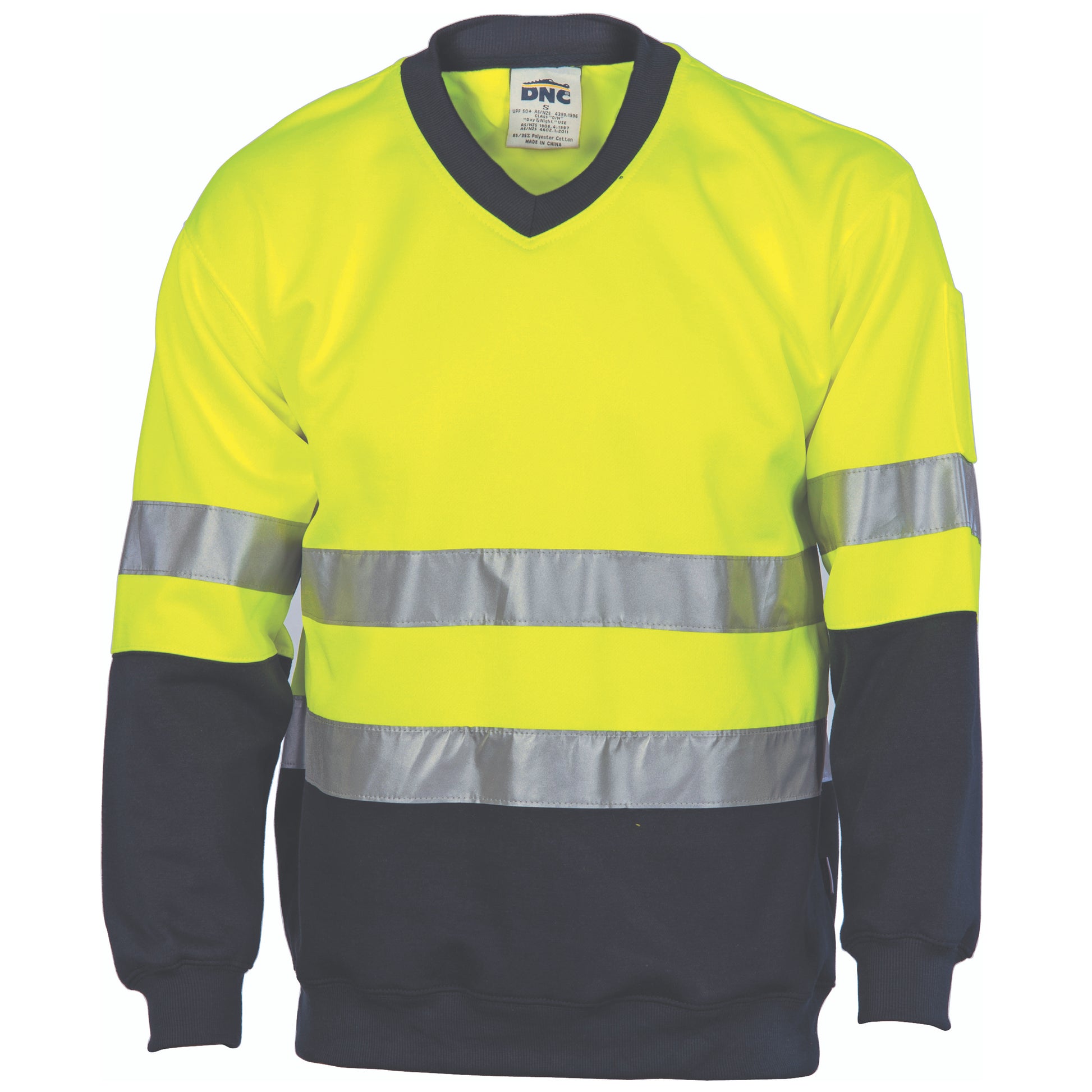 Hi-Vis Two Tone Sweatshirt (Sloppy Joe) With Generic R/Tape V-Neck | 3921