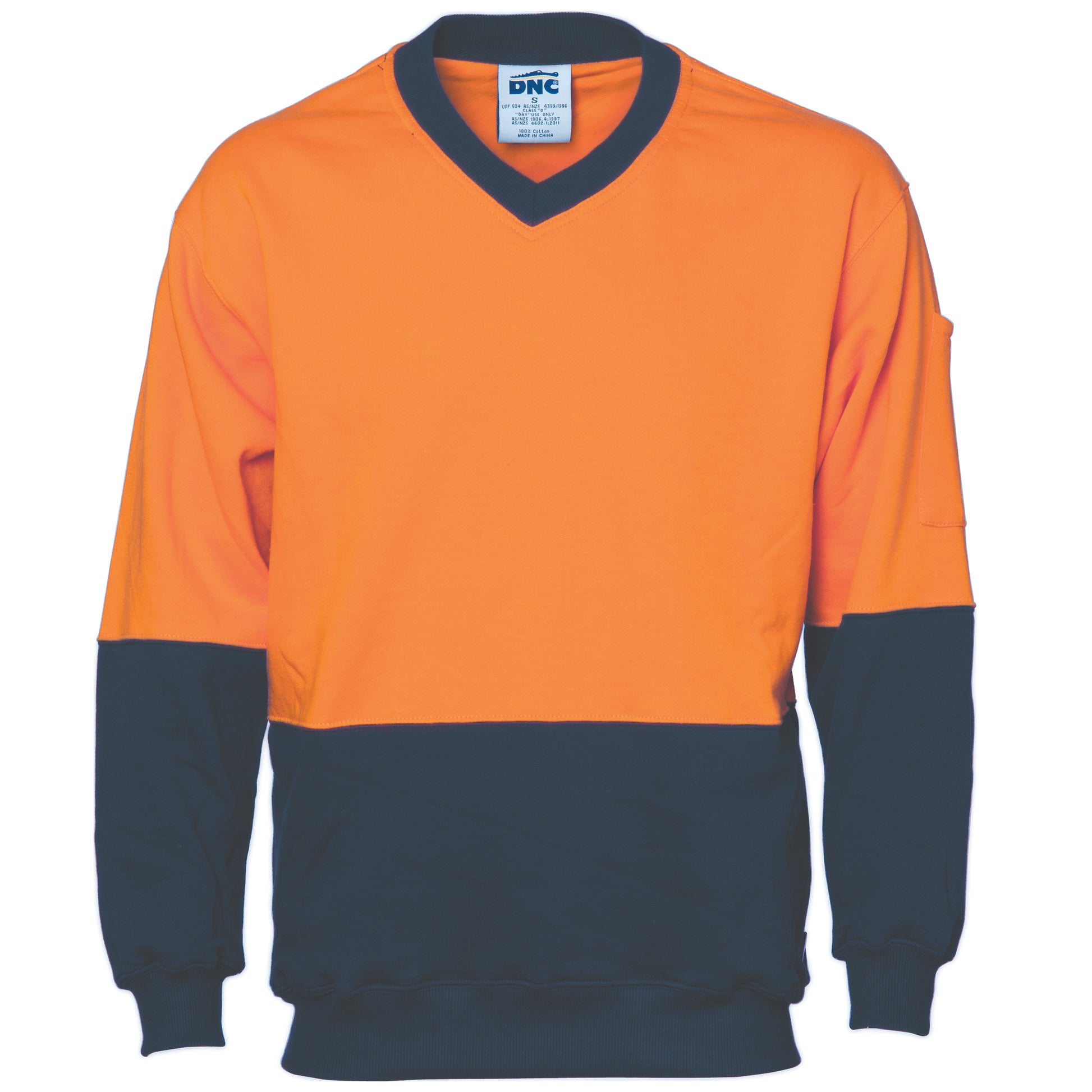 Hi-Vis Two Tone Cotton Fleecy Sweat
Shirt V-Neck | 3922