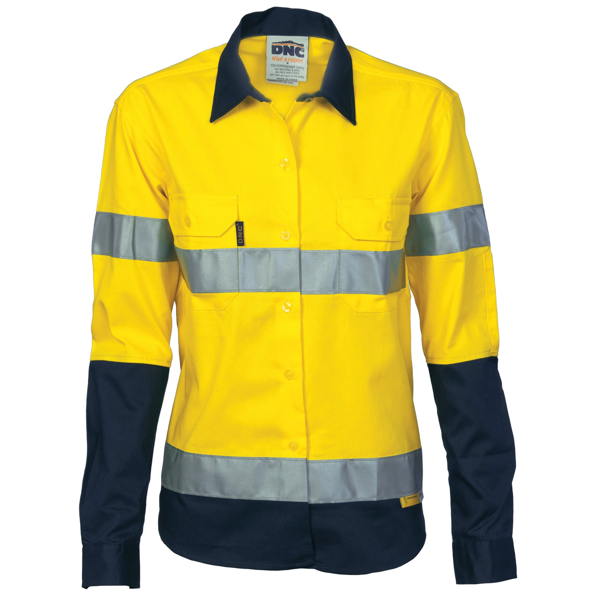 Ladies Hi-Vis Two Tone Drill Shirt
With 3M R/Tape - Long Sleeve | 3936